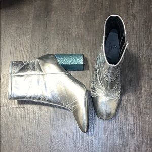 Reflective silver boots size 9